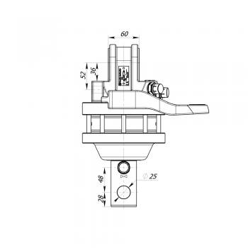 Formiko Hydraulics Rotator FHR 3.000 Flansch Welle